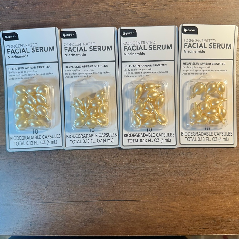 B Pur Concentrated Facial Serum Niacinamide Capsules 10 Caps Per Pack ~4 Packs